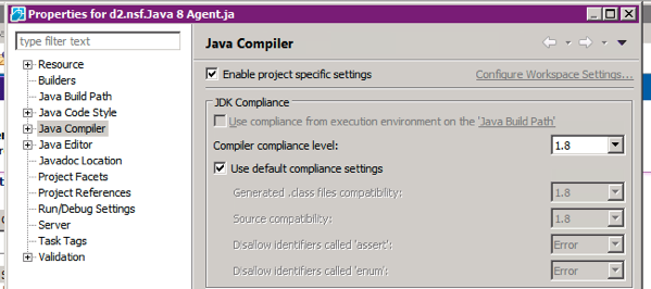 Project compiler at 1.8