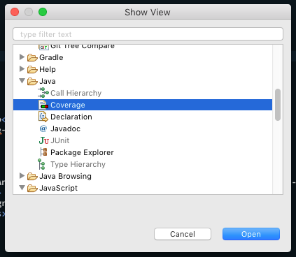 Eclipse's Show View window