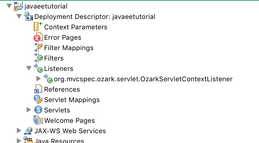 Deployment Descriptor node