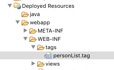 WEB-INF/tags directory