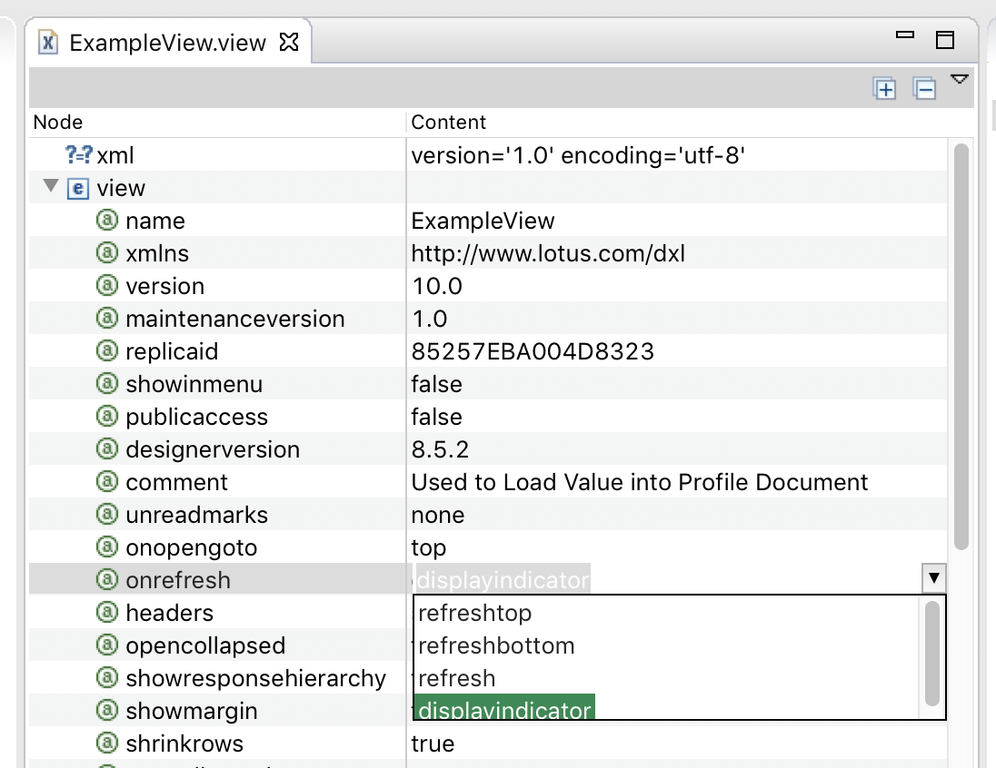Eclipse DXL schema support