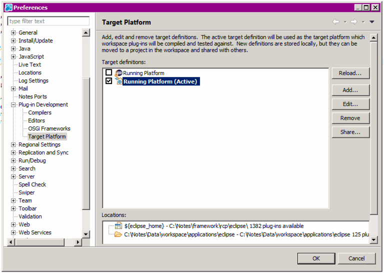 Working Target Platform