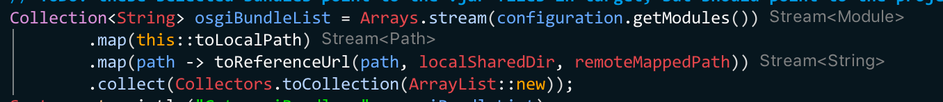 IntelliJ "stream" code intermediate classes
